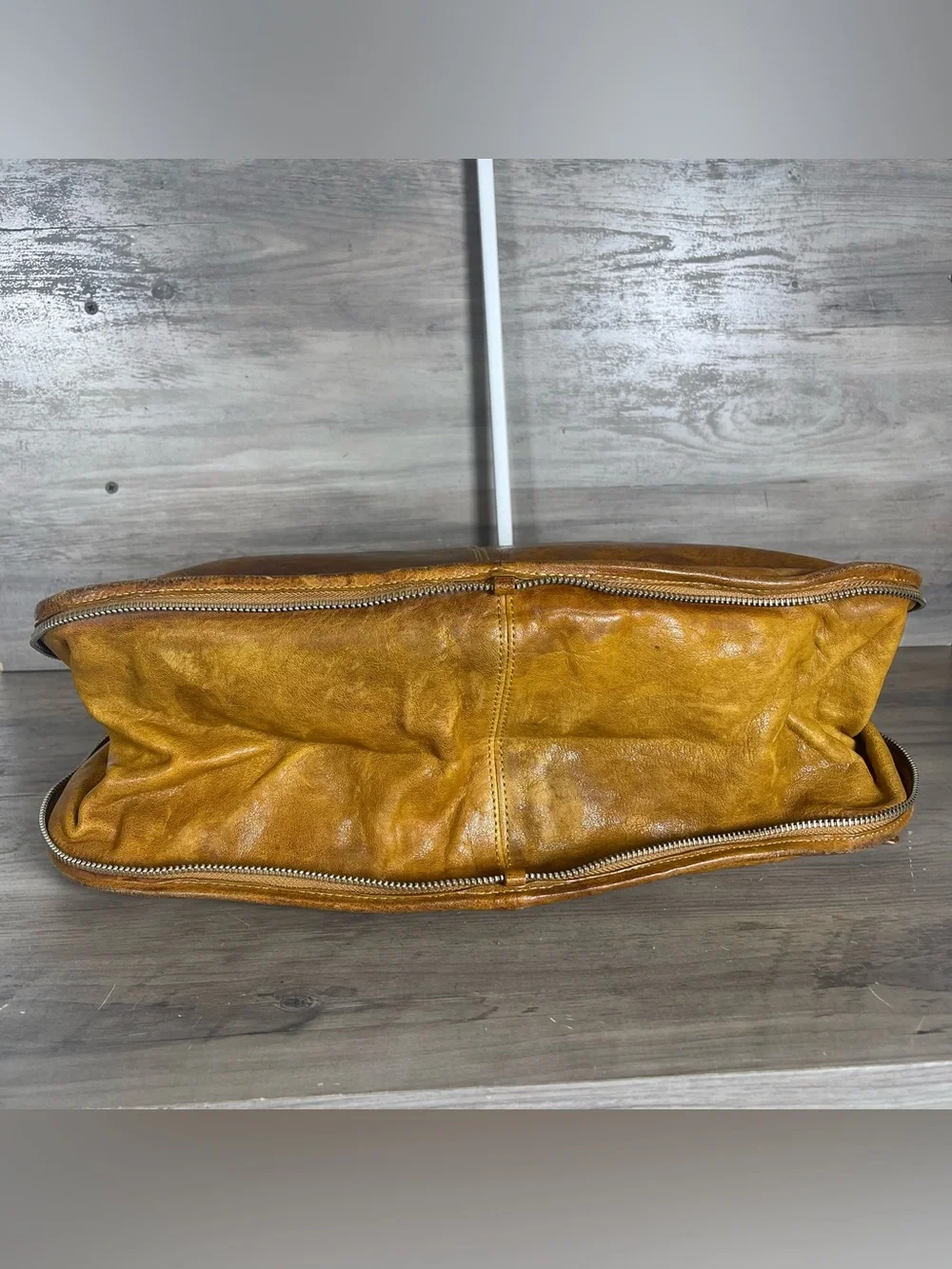 Junior Drake Tan Brown Leather Expandable Hobo Bag 90s Y2K Braided Buckles